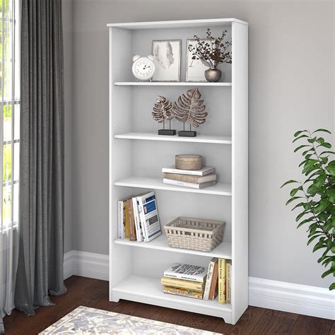 5 Shelf Bookcase In White By Bush
