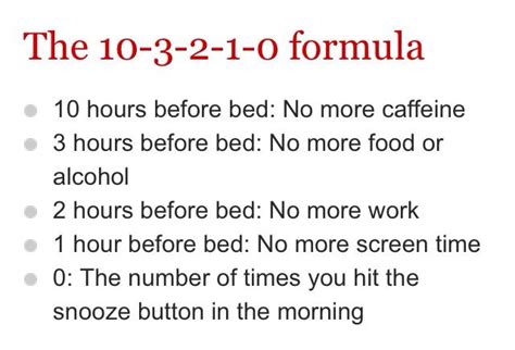 10 3 2 1 0 Formula For A Great Nights Sleep And A Productive Day