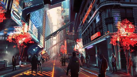 Futuristic Anime City Backiee