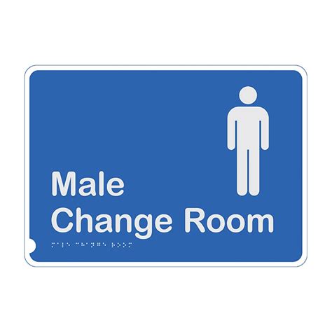 Premium Braille Sign Male Change Room Seton Australia