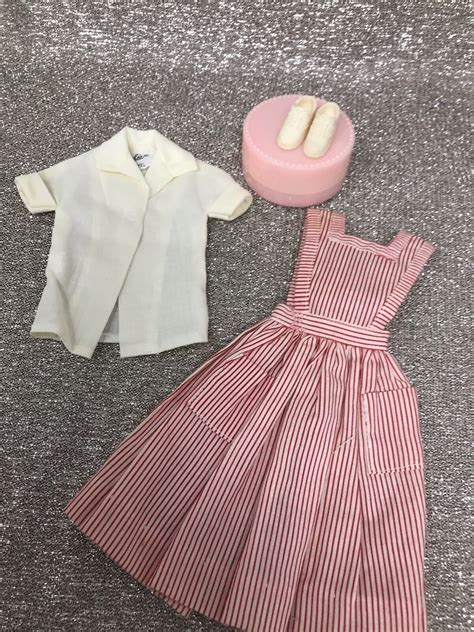 Vintage Barbie Mattel 889 Candy Striper Volunteer Dress Blouse Shoes Vguc Ebay