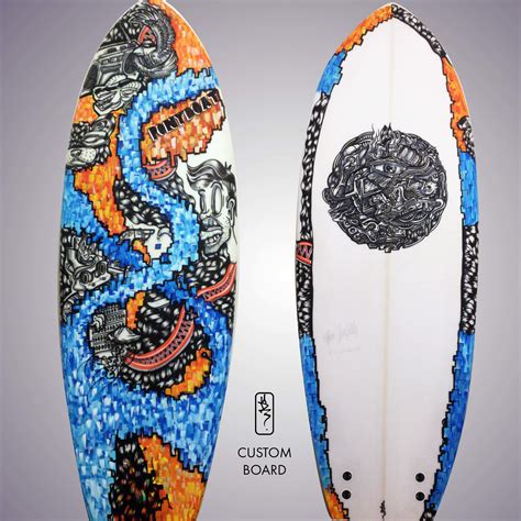 Custom Surfboard Painting — Sam Shennan Graphic Artist 3d Vr Ai