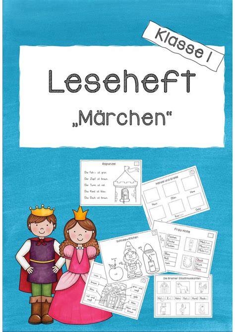 leseheft märchen klasse 1 unterrichtsmaterial im fach deutsch märchen lesen deutsch unterricht