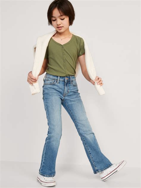 High Waisted Built In Tough Flare Jeans For Girls Old Navy