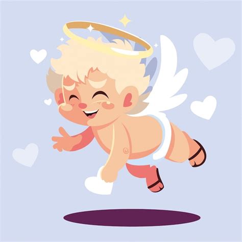Premium Vector Cute Cupid Angel Valentines Day