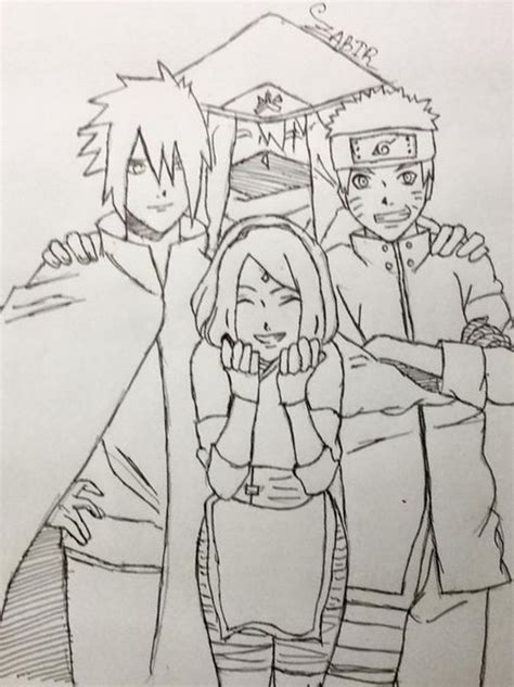 Team Seven Naruto Anime Art Drawings And Illustration People