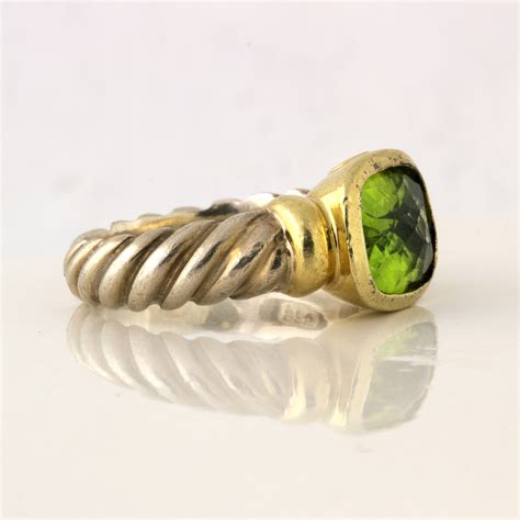 My argument, dear reader, is, essentially, this: Pre-owned 14K/Sterling David Yurman Peridot Ring