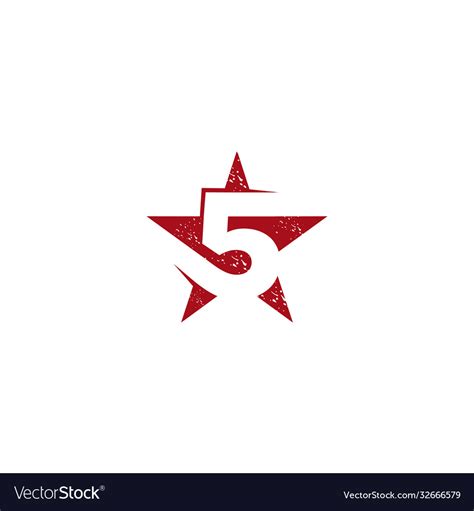 Five Star Logo Design Royalty Free Vector Image