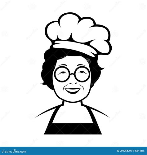 The Chef Mother Stock Vector Illustration Of Glasses 209364709