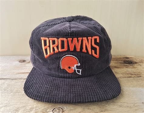 Cleveland Browns Original Vintage 80s Brown Corduroy Snapback Etsy