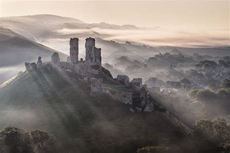 Misty Castle By Mirek Galagus 500px Landscape Photographers Corfe