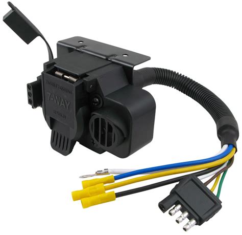 To provide the power and a connection for these functions, the tow vehicle's electrical trailer wiring adapters. Curt Trailer Connector Adapter with Backup Alarm - 4-Way to 7-Way RV and 4-Way Flat Curt Wiring ...