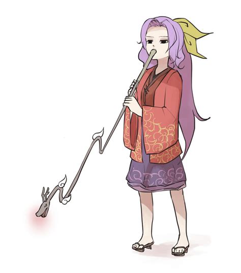 Safebooru 1girl Dragon Geta Highres Holding Holding Smoking Pipe Japanese Clothes Kimono