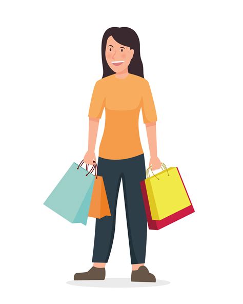 Free People Shopping People With Shopping Bags Illustration 21491867