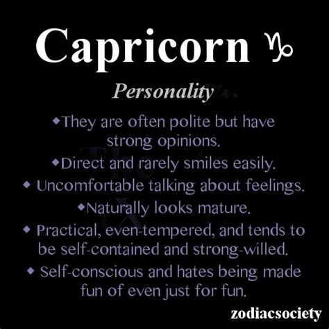 We explain the key capricorn traits and characteristics to help you understand this earth sign. I wish people would get I don't like bring made fun of. It ...