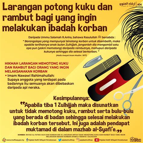 Tarikh Akhir Memotong Rambut dan Kuku Peserta Korban 2022/1443H