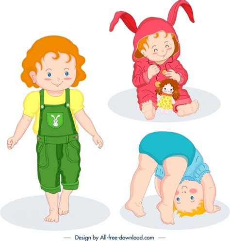 Cute Baby Icons Free Vector Vectors Free Download Graphic Art Designs