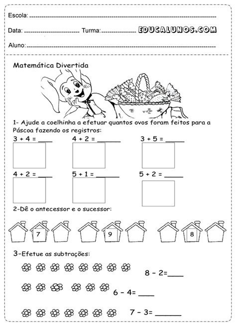 Atividades De Matemática Para Crianças Atividades Pedagógicas