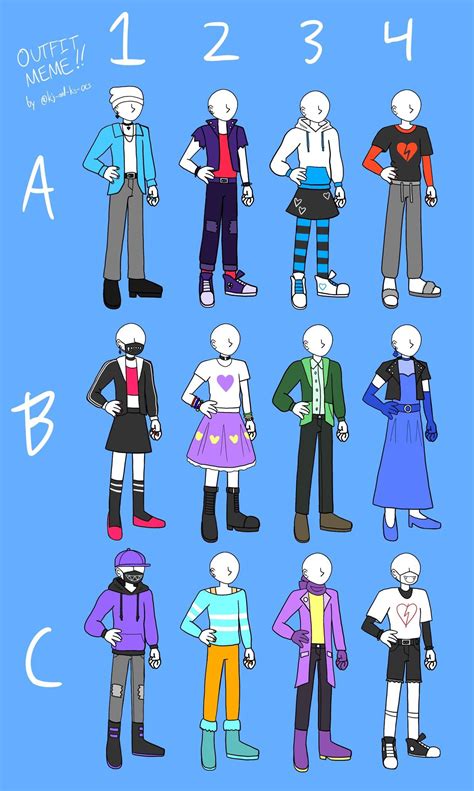 Outfit Meme Go Brrr Comment A Character An Outfit And Ill Draw Them