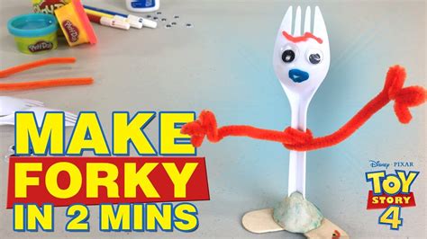 How To Make Forky In 2 Minutes Toy Story 4 Diy Tutorial Youtube