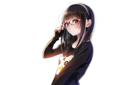 Desktop Wallpaper Urban Anime Girl Glasses Original Hd Image