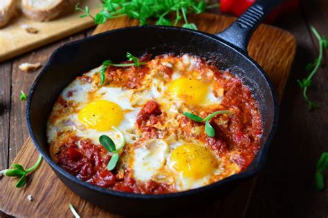 Baked Eggs With Tomatoes And Parmesan Slender Kitchen