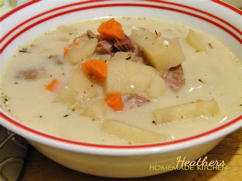 Crock Pot Ham Potato Soup Heather S Homemade Kitchen