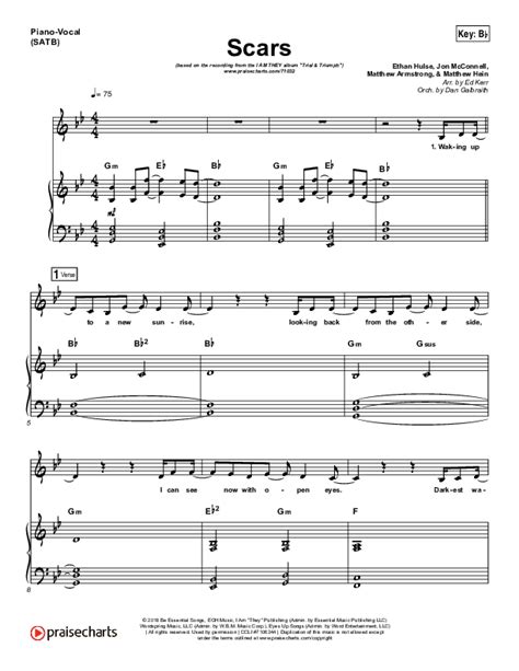 Scars Sheet Music Pdf I Am They Praisecharts