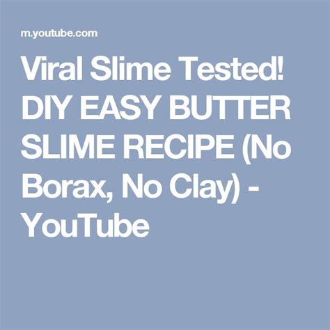 Viral Slime Tested Diy Easy Butter Slime Recipe No Borax No Clay