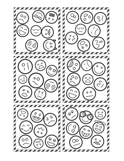 Free Printable Spot It Emoji Game Spot The Match Paper Trail Design