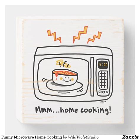 Funny Microwave Home Cooking Wooden Box Sign In 2021 Box