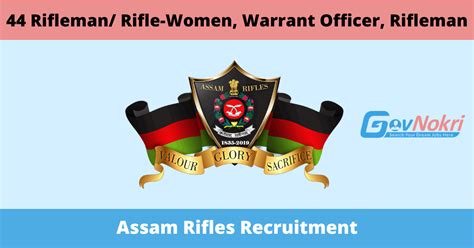 Assam Rifles Hiring Notification 2023 For 44 Post Of Rifleman Rifle
