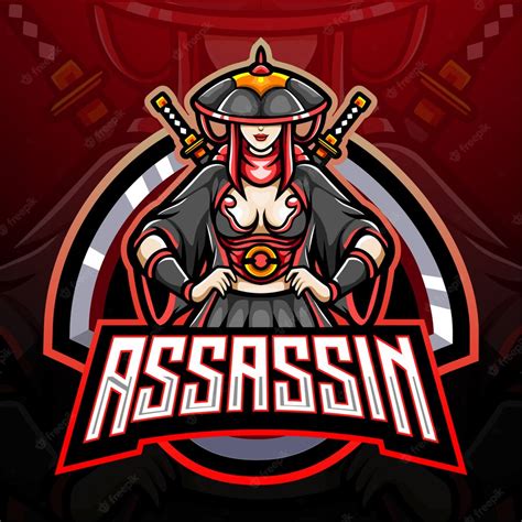 Premium Vector Assassin Girl Esport Logo Mascot Design
