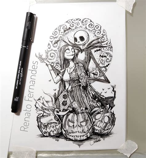 Jack And Sally Tattoo Outline Ideas For A Timeless Design