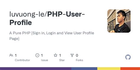 Github Luvuong Lephp User Profile A Pure Php Sign In Login And