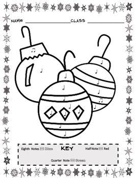 Free sheet music for piano. Music Coloring Sheets (Christmas Color By Note) | Music ...