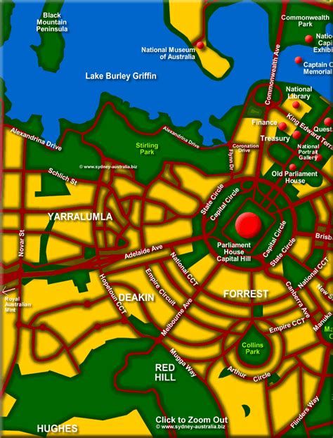 Sydney Canberra Australia Map