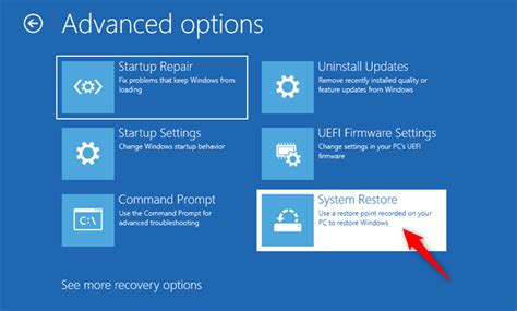 Now that you know how to start system restore even when you cannot log into windows, it should be easier for you to recover your computer or device to a previously working state. How to do a Windows System Restore from boot, without ...