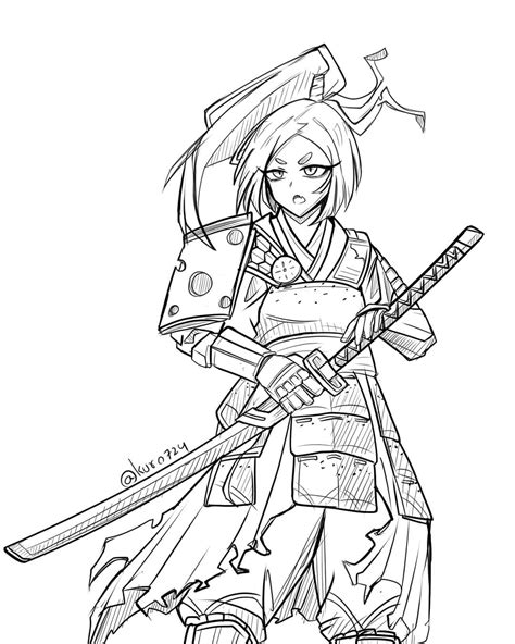 Samurai Anime Drawing
