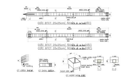 2d Cad Drawing Of Construction Column And Beam Autocad Software Cadbull