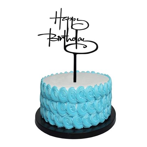 Buy Black Happy Birthday Cake Topper Acrylic Birthday Cake Topper