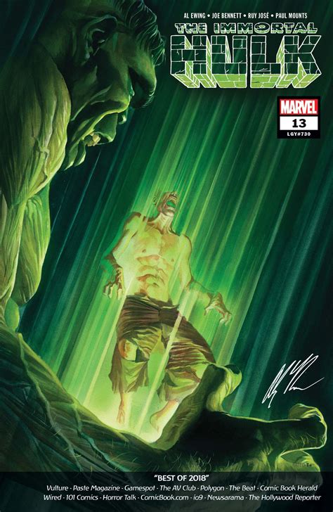 Immortal Hulk 13 Alex Ross Art
