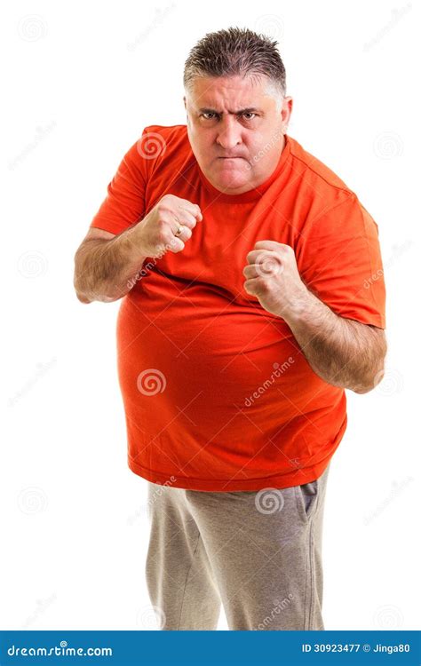 Furious Man Clenching His Fists Ready To Fight Stock Image Image Of