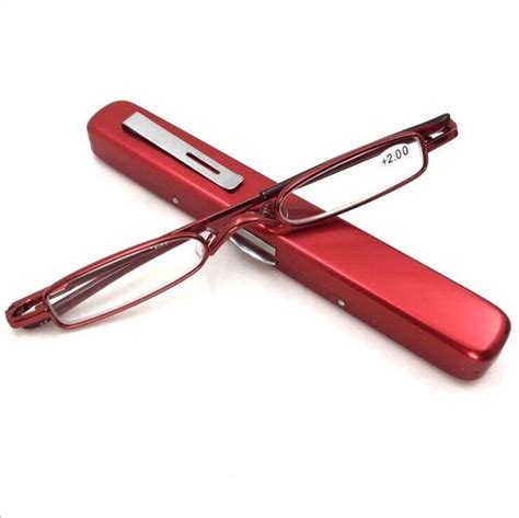 slim design compact unisex reading glasses spring hinge reader metal with case ebay