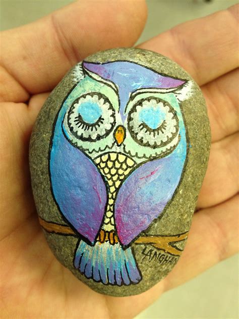 Pin By Daniel Langhans On Painted Rocks Painted Rocks Owls Hand