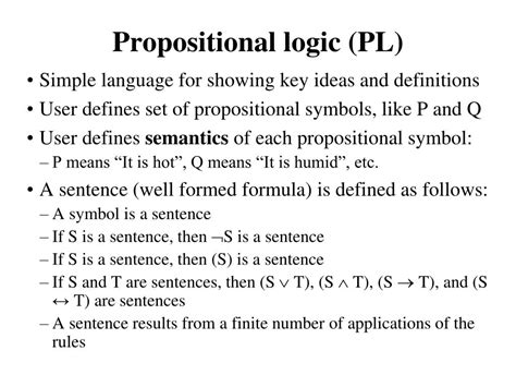 Ppt Propositional And First Order Logic Powerpoint Presentation Free