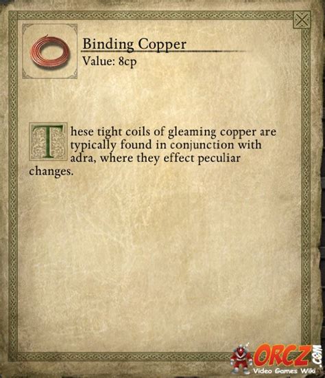 Enchantments in pillars of eternity provide various types of equipment with special effects. Pillars of Eternity: Binding Copper - Orcz.com, The Video Games Wiki