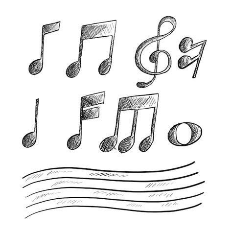 Premium Vector Hand Drawn Sketch Of Music Note