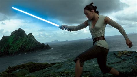 1080p Daisy Ridley Star Wars Jedi Lightsaber Rey From Star Wars