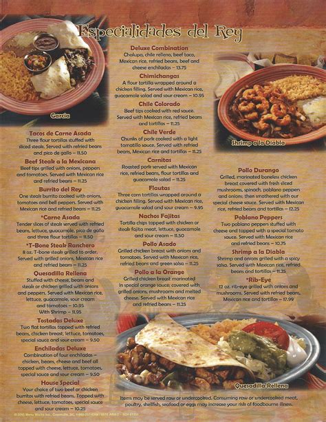 Presa de cerdo ibérico a la brasa (min 2 personas/ precio por persona). El Rey Mexican Restaurant and Cantina menu in East Ellijay ...